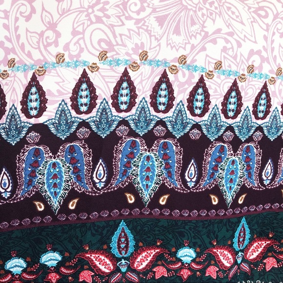 NWT Loft Light Pink Multi Boho Off Shoulder Halter Tie Dress XSP - Picture 10 of 16